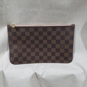Brown Checkered Clutch